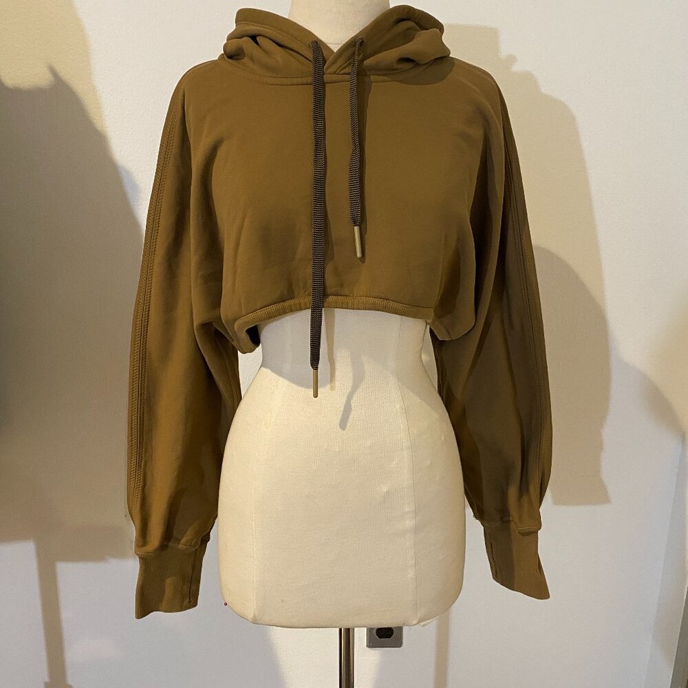 FP movement free people Brown tan cropped hoodie